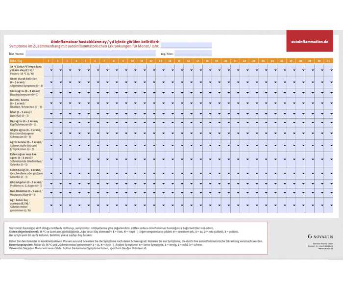 Digitaler Symptomkalender türkisch